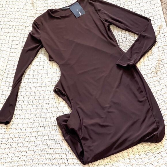 đRocking BodyâCutâOutâMidiâDressâ-âBrown - Picture 4 of 4